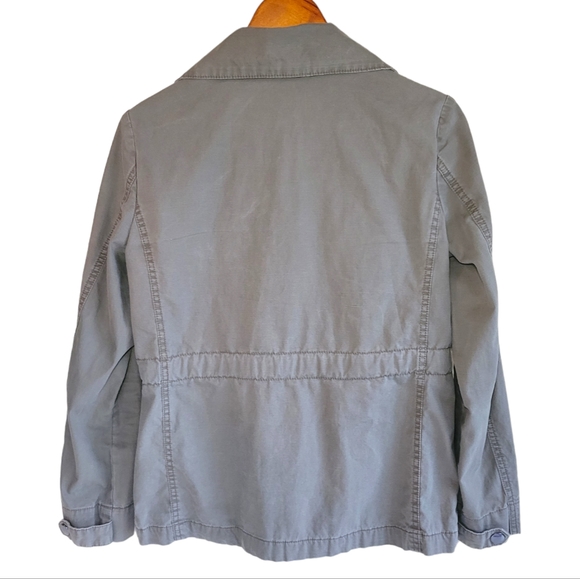 Gap Gray Green Women's Short Cargo Jacket Small - Picture 2 of 7